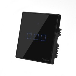 Sonoff WiFi Smart Wall Touch Switch Black - T3 UK 3C - Black — Buy in Cyprus with Fast Delivery