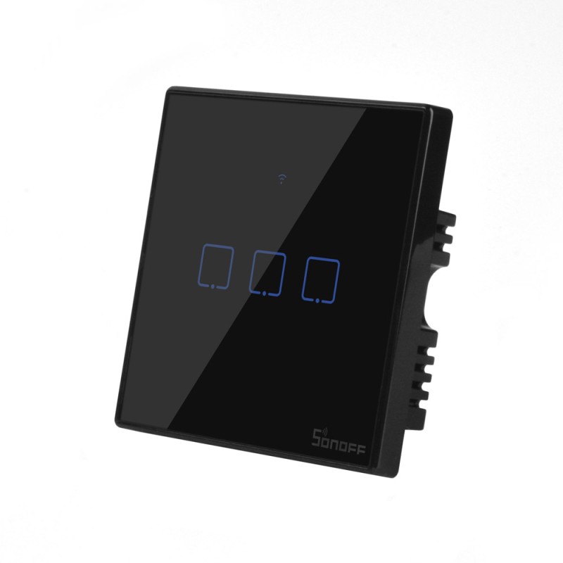 Sonoff WiFi Smart Wall Touch Switch Black - T3 UK 3C - Black — Buy in Cyprus with Fast Delivery