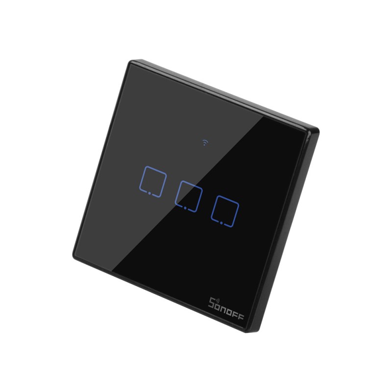 Sonoff WiFi Smart Wall Touch Switch Black - T3 UK 3C - Black — Buy in Cyprus with Fast Delivery
