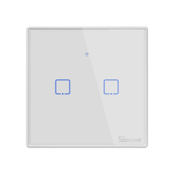 Sonoff WiFi Smart Wall Touch Switch 2-Button White - T2EU2C-TX - WiFi Smart Wall Touch Switch 2-Button White