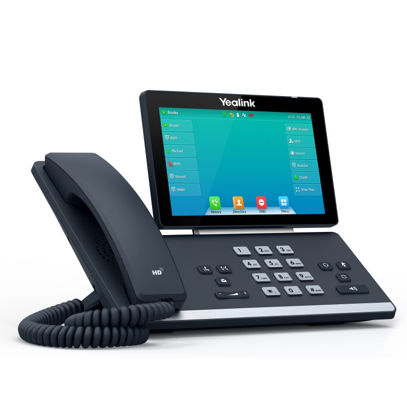 Yealink IP Phone Desktop PoE 7'' Gigabit, Color Touch Screen, USB, Expansion, Bluetooth & Wi-Fi T57W