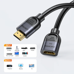 Unitek HDMI Extension - C11091A - 2.1 Male to Female 3.0m 8K60Hz — Buy in Cyprus with Fast Delivery