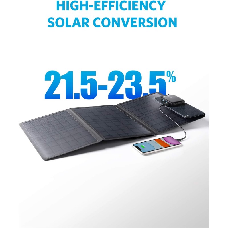 Anker Portable & Foldable Solar Panel - 24W, 3x USB-A Ports — Buy in Cyprus with Fast Delivery