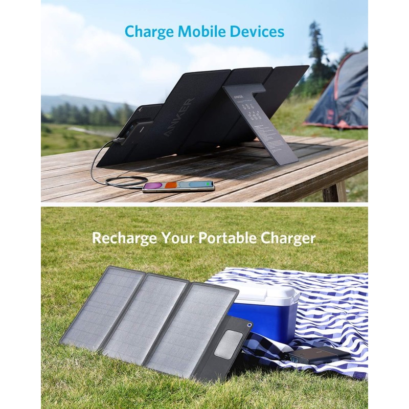 Anker Portable & Foldable Solar Panel - 24W, 3x USB-A Ports — Buy in Cyprus with Fast Delivery