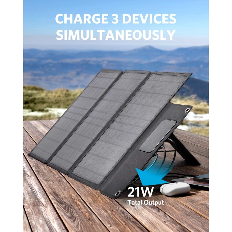 Anker Portable & Foldable Solar Panel - 24W, 3x USB-A Ports — Buy in Cyprus with Fast Delivery
