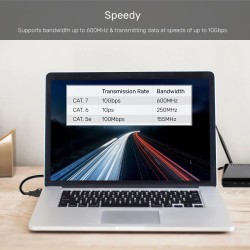 Unitek CAT7 Patch Cable SSTP 0.5m Black - C1808HBK - CAT7 Patch Cable SSTP 0.5m Black — Buy in Cyprus with Fast Delivery