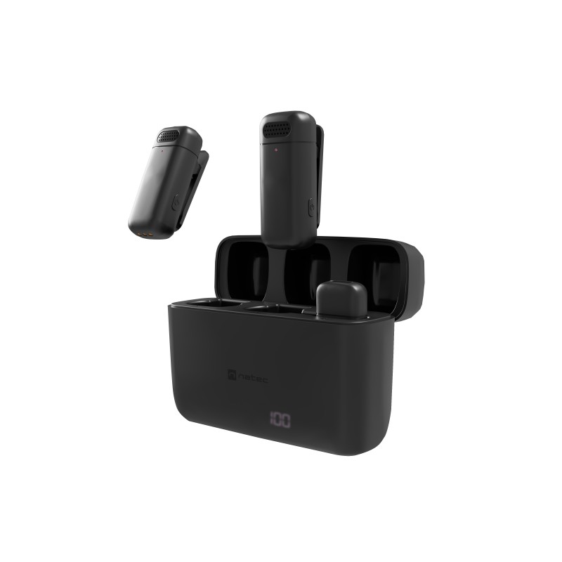 Natec Wireless Wearable Microphones for Content Creators - USB-C HOPPER LAVALIER (2 PIECES) — Buy in Cyprus with Fast Delivery