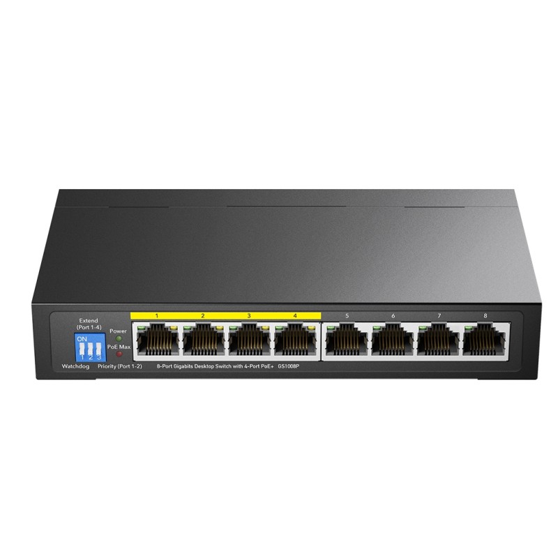 Cudy Switch PoE Gigabit - GS1008P - 4PoE + 4GbE Uplink 60W — Buy in Cyprus with Fast Delivery