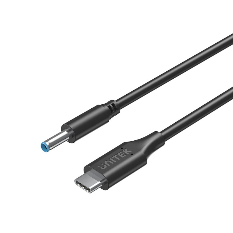 Unitek UCL USB-C to DC Cable 1.8m 65W for HP 4.5x3.0mm - C14117BK - 1.8m 65W for HP 4.5x3.0mm
