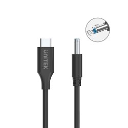 Unitek UCL USB-C to DC Cable 1.8m 65W for HP 4.5x3.0mm - C14117BK - 1.8m 65W for HP 4.5x3.0mm