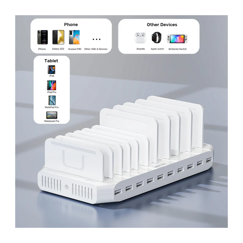 Unitek Charge Station 60W 10-Port 10x2.4A - Y-2190D - 60W 10-Port 10x2.4A — Buy in Cyprus with Fast Delivery