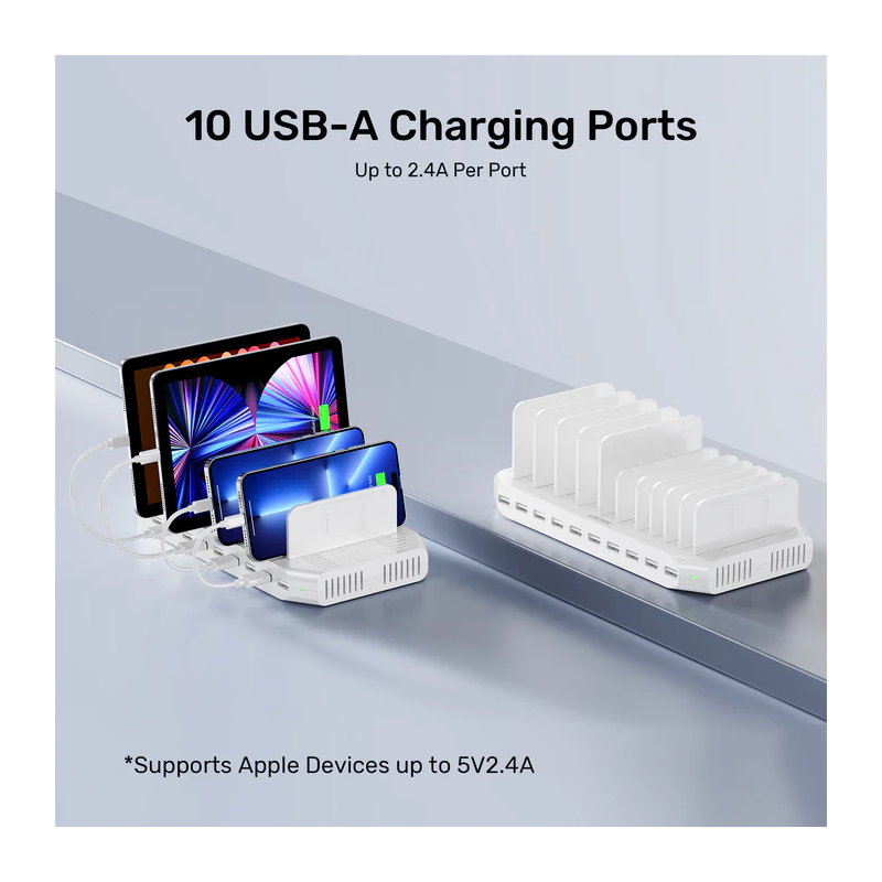 Unitek Charge Station 60W 10-Port 10x2.4A - Y-2190D - 60W 10-Port 10x2.4A — Buy in Cyprus with Fast Delivery