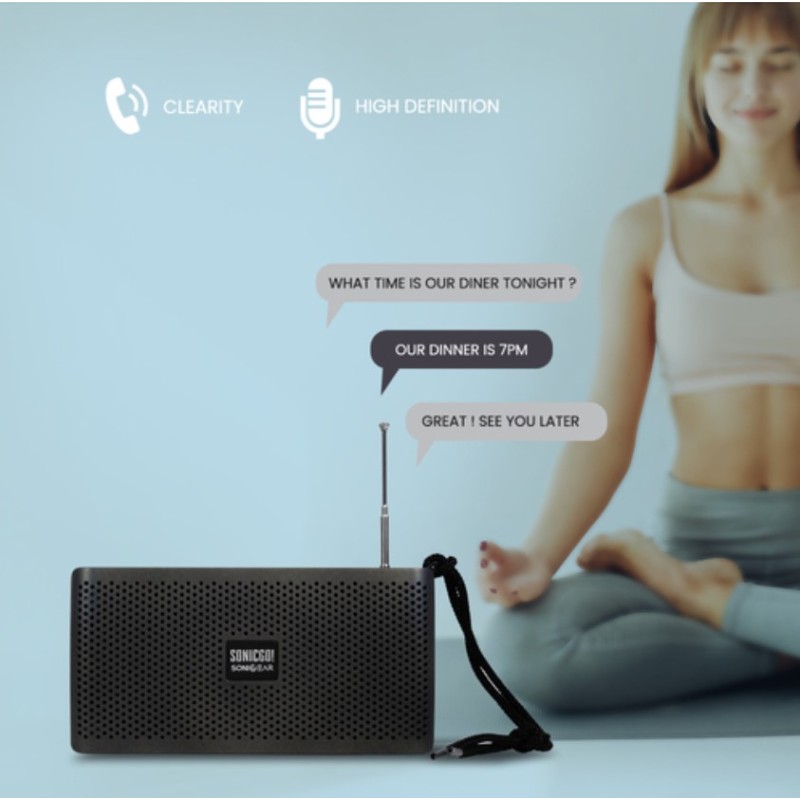 SonicGear SONICGO! - RDO30-X - Portable BT FM USB Speaker Gray — Buy in Cyprus with Fast Delivery