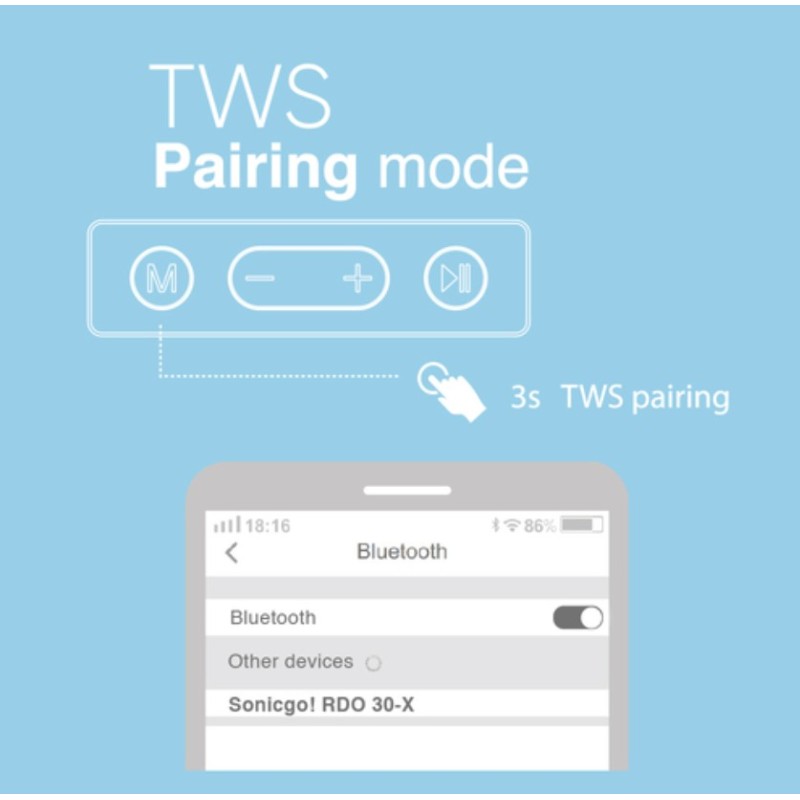 SonicGear SONICGO! - RDO30-X - Portable BT FM USB Speaker Gray — Buy in Cyprus with Fast Delivery