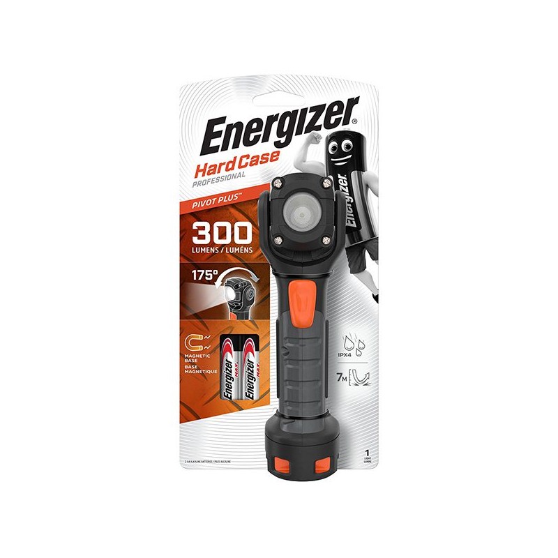 Energizer Light Torch - 300 Lumens (2xAA) - Hardcase Pivot — Buy in Cyprus with Fast Delivery