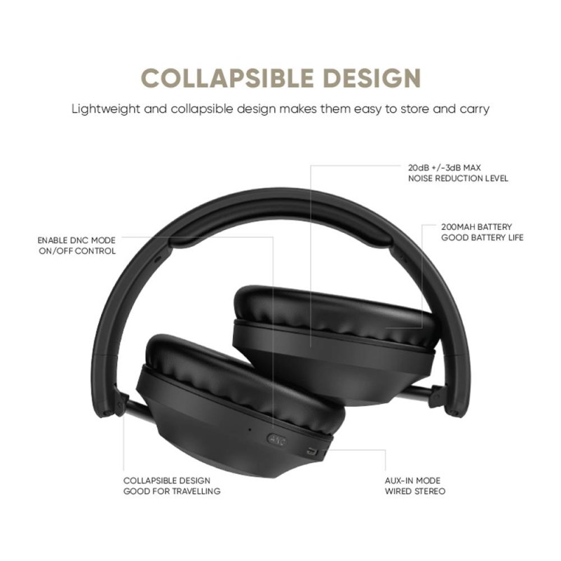 SonicGear Headphones - DNC3000 - Bluetooth AIRPHONE Black — Buy in Cyprus with Fast Delivery