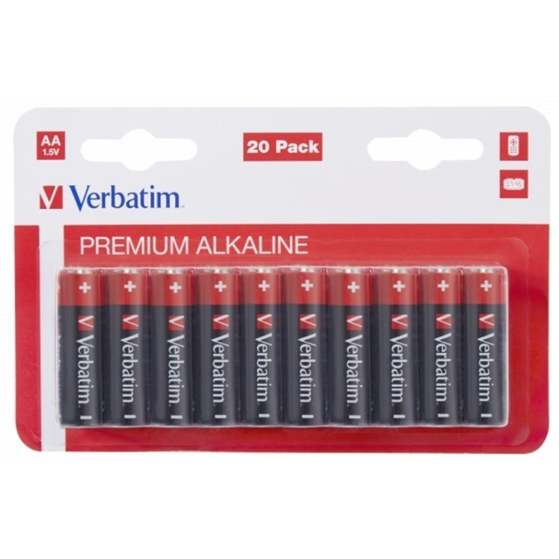 Verbatim AA Batteries - Alkaline - 20pcs — Buy in Cyprus with Fast Delivery