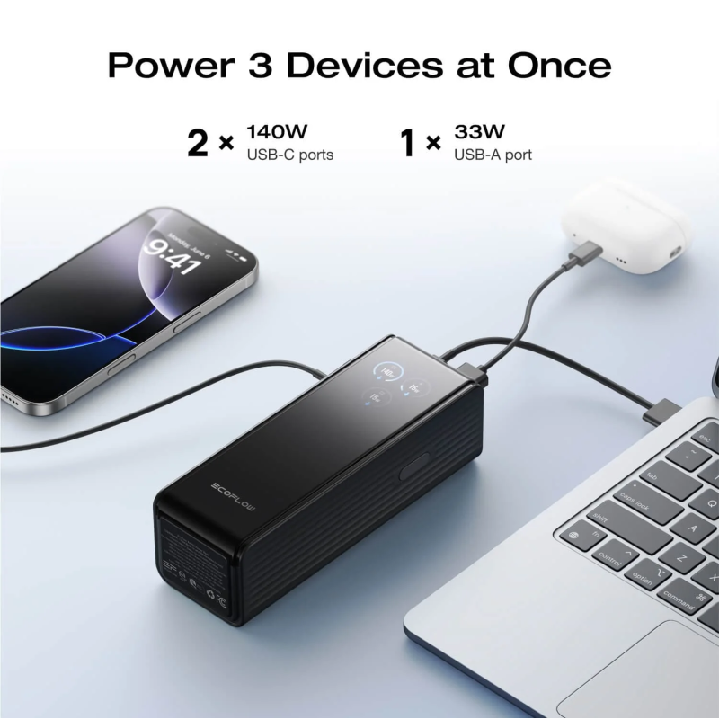 EcoFlow Charge Powerbank RAPID - 25000mAh 170W Black — Buy in Cyprus with Fast Delivery