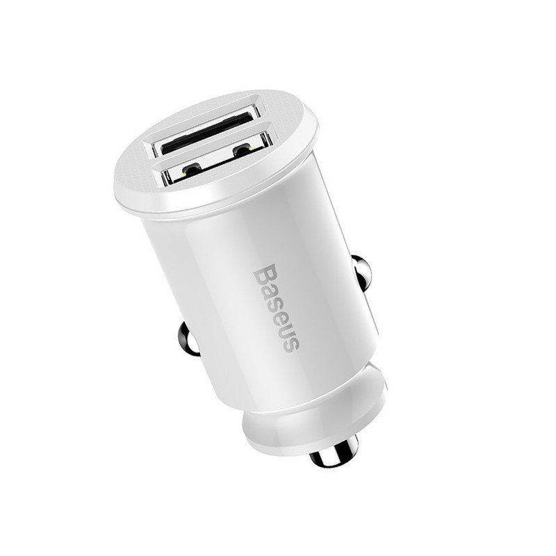 Baseus Car Charger - CCALL-ML02 - Grain Car Charger 3.1A White — Buy in Cyprus with Fast Delivery