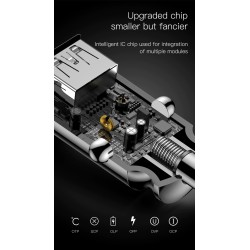 Baseus Car Charger - CCALL-ML02 - Grain Car Charger 3.1A White — Buy in Cyprus with Fast Delivery