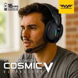 Armaggeddon Gaming Headset USB+3.5mm+2.4G+BT PU Leather - COSMIC-V - Ultraclear White — Buy in Cyprus with Fast Delivery