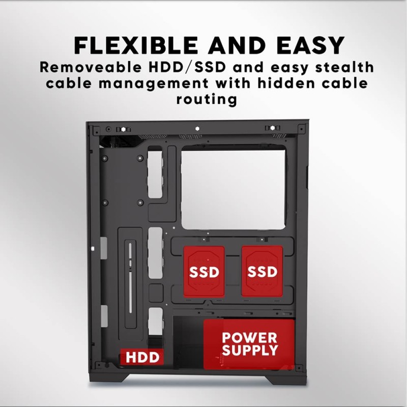 Armaggeddon Aquaron Pro - ATX Gaming Case White — Buy in Cyprus with Fast Delivery