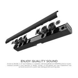 SonicGear Maverick 100W HiFi DSP Soundbar BT-USB-HDMI - STUDIOBAR 500HD - Maverick 100W HiFi DSP Soundbar BT-USB-HDMI