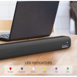 SonicGear Maverick 100W HiFi DSP Soundbar BT-USB-HDMI - STUDIOBAR 500HD - Maverick 100W HiFi DSP Soundbar BT-USB-HDMI