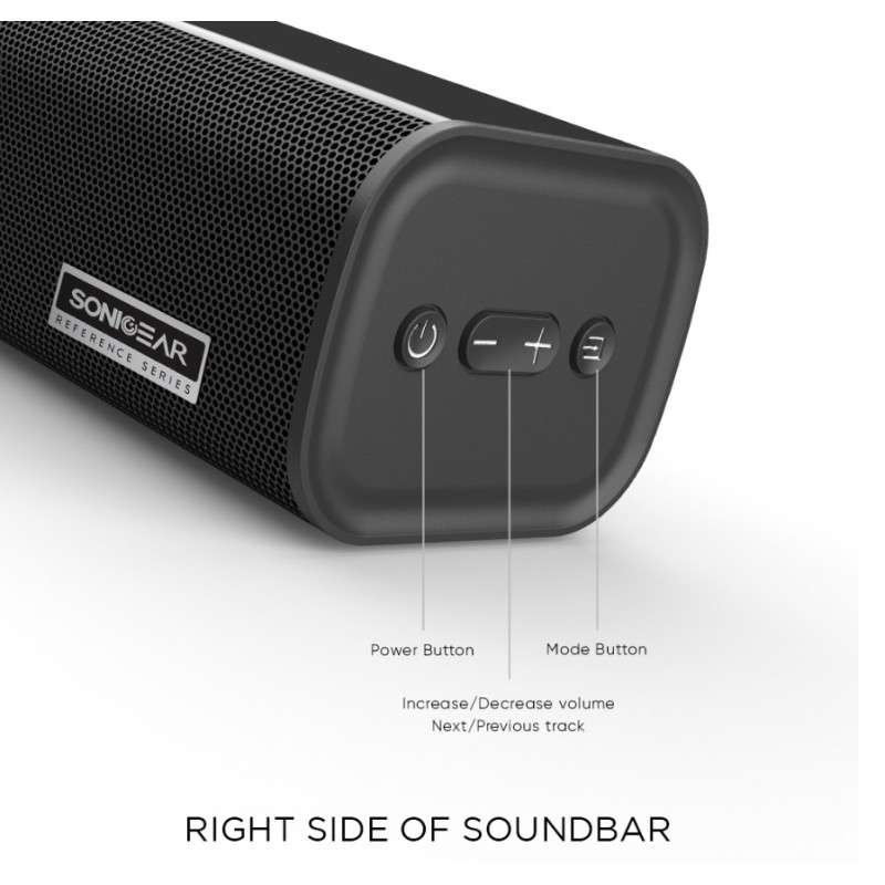 SonicGear Maverick 100W HiFi DSP Soundbar BT-USB-HDMI - STUDIOBAR 500HD - Maverick 100W HiFi DSP Soundbar BT-USB-HDMI