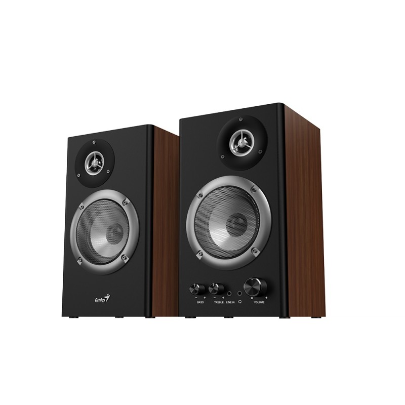 Genius PC Speakers - SP-HF1200B - 2.0 PC Speakers 36W RMS Wood — Buy in Cyprus with Fast Delivery
