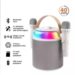 SonicGear Portable Karaoke Kids Speaker iOX White - K800 - BT Wireless Dual Mics — Buy in Cyprus with Fast Delivery