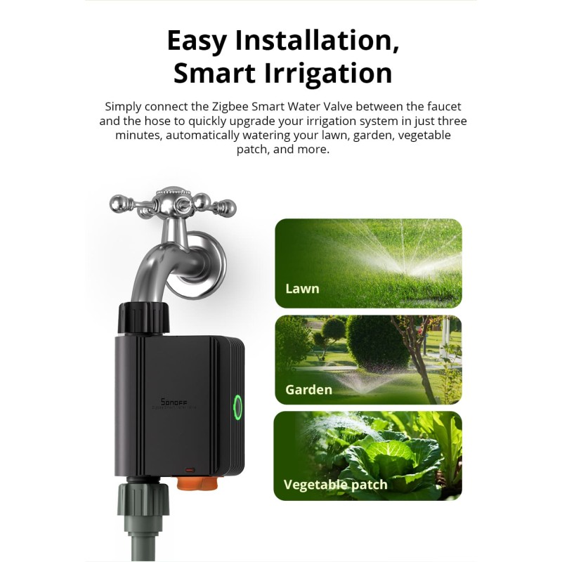 Sonoff ZigBee Smart Water Valve - SWV-BSP - irrigation System — Buy in Cyprus with Fast Delivery