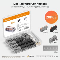 Sonoff DR DIN Rail - 211 - DIN Rail Wire Connectors, 20 Pieces — Buy in Cyprus with Fast Delivery