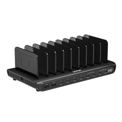 Unitek Charge Station 240W 10-Port 8xUSB-C + 2xUSB-A - P1230CBK01-UK - 240W 10-Port 8xUSB-C + 2xUSB-A