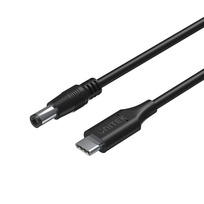 Unitek UCL USB-C to DC Cable - C14116BK - 1.8 m, 65W PD, for Toshiba-Asus, 5.5x2.5 mm — Buy in Cyprus with Fast Delivery