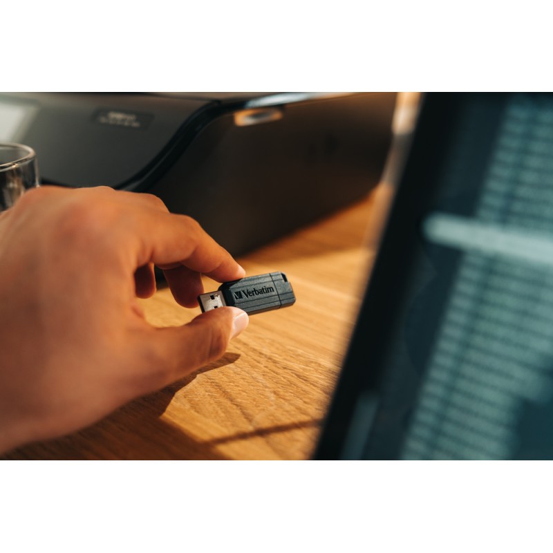 Verbatim USB Drive - 3.2 Pinstripe 128GB Black — Buy in Cyprus with Fast Delivery