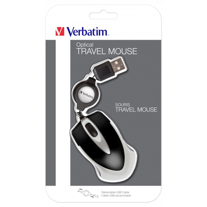 Verbatim Wired Optical Travel Mouse - GO MINI - Black — Buy in Cyprus with Fast Delivery
