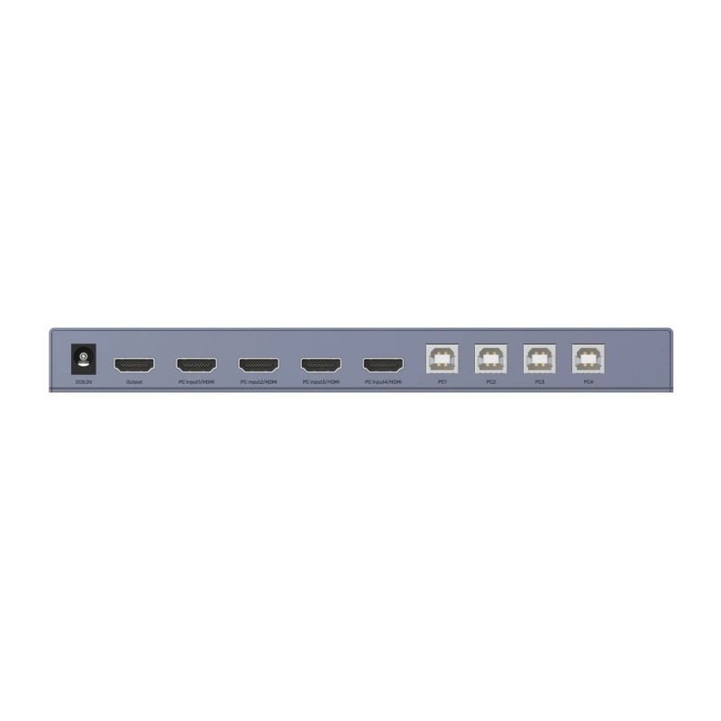 Unitek KVM HDMI 4K60Hz Switch 4-1 with 4-Port USB Hub - V306A - Unitek KVM HDMI 4K60Hz Switch 4-1 with 4-Port USB Hub