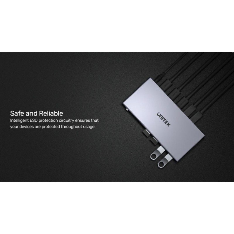 Unitek KVM HDMI 4K60Hz Switch 4-1 with 4-Port USB Hub - V306A - Unitek KVM HDMI 4K60Hz Switch 4-1 with 4-Port USB Hub