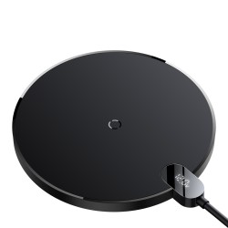 Baseus Digital LED Display Wireless Charger - Gen 2, 15W, Black — Buy in Cyprus with Fast Delivery