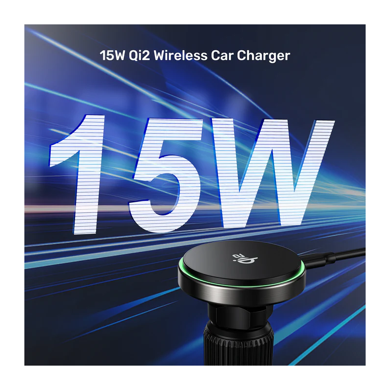 Unitek Charge Car Wireless Qi2 Magnetic 15W & AirVent Mount - P1404A - Charge Car Wireless Qi2 Magnetic 15W & AirVent Mount