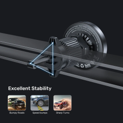 Unitek Charge Car Wireless Qi2 Magnetic 15W & AirVent Mount - P1404A - Charge Car Wireless Qi2 Magnetic 15W & AirVent Mount