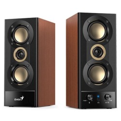 Genius PC Speakers - SP-HF800BT - 2.0 PC Speakers 20W RMS USB & BT Wood — Buy in Cyprus with Fast Delivery