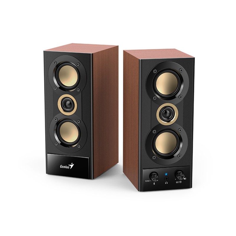 Genius PC Speakers - SP-HF800BT - 2.0 PC Speakers 20W RMS USB & BT Wood — Buy in Cyprus with Fast Delivery