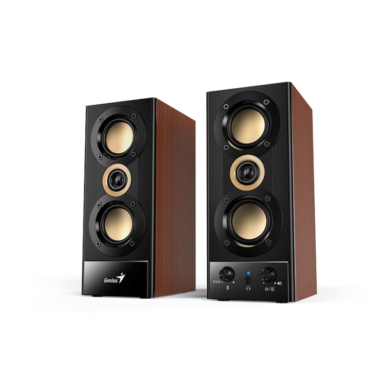 Genius PC Speakers - SP-HF800BT - 2.0 PC Speakers 20W RMS USB & BT Wood — Buy in Cyprus with Fast Delivery