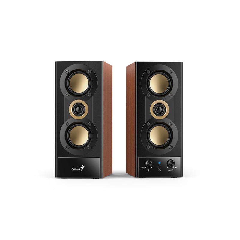 Genius PC Speakers - SP-HF800BT - 2.0 PC Speakers 20W RMS USB & BT Wood — Buy in Cyprus with Fast Delivery