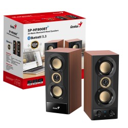 Genius PC Speakers - SP-HF800BT - 2.0 PC Speakers 20W RMS USB & BT Wood — Buy in Cyprus with Fast Delivery