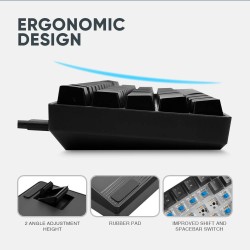 Armaggeddon NEX Black Mechanical Gaming Keyboard - MKA-1C - 61 Linear (Red) Keys — Buy in Cyprus with Fast Delivery