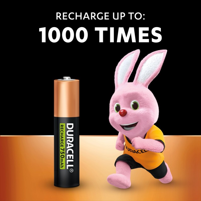 Duracell Rechargeable AAA - 750 mAh (4pcs) — Buy in Cyprus with Fast Delivery