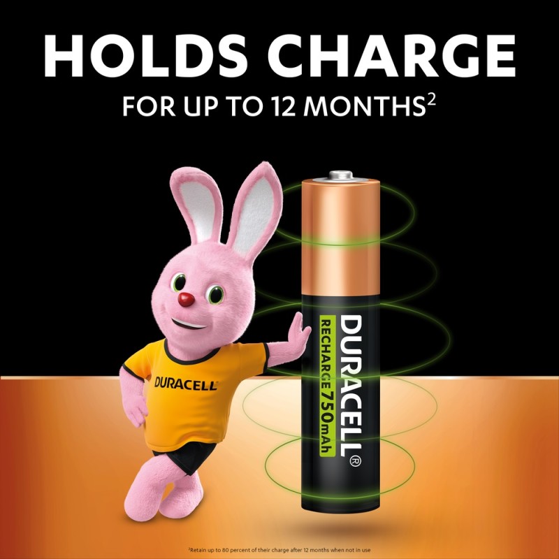 Duracell Rechargeable AAA - 750 mAh (4pcs) — Buy in Cyprus with Fast Delivery